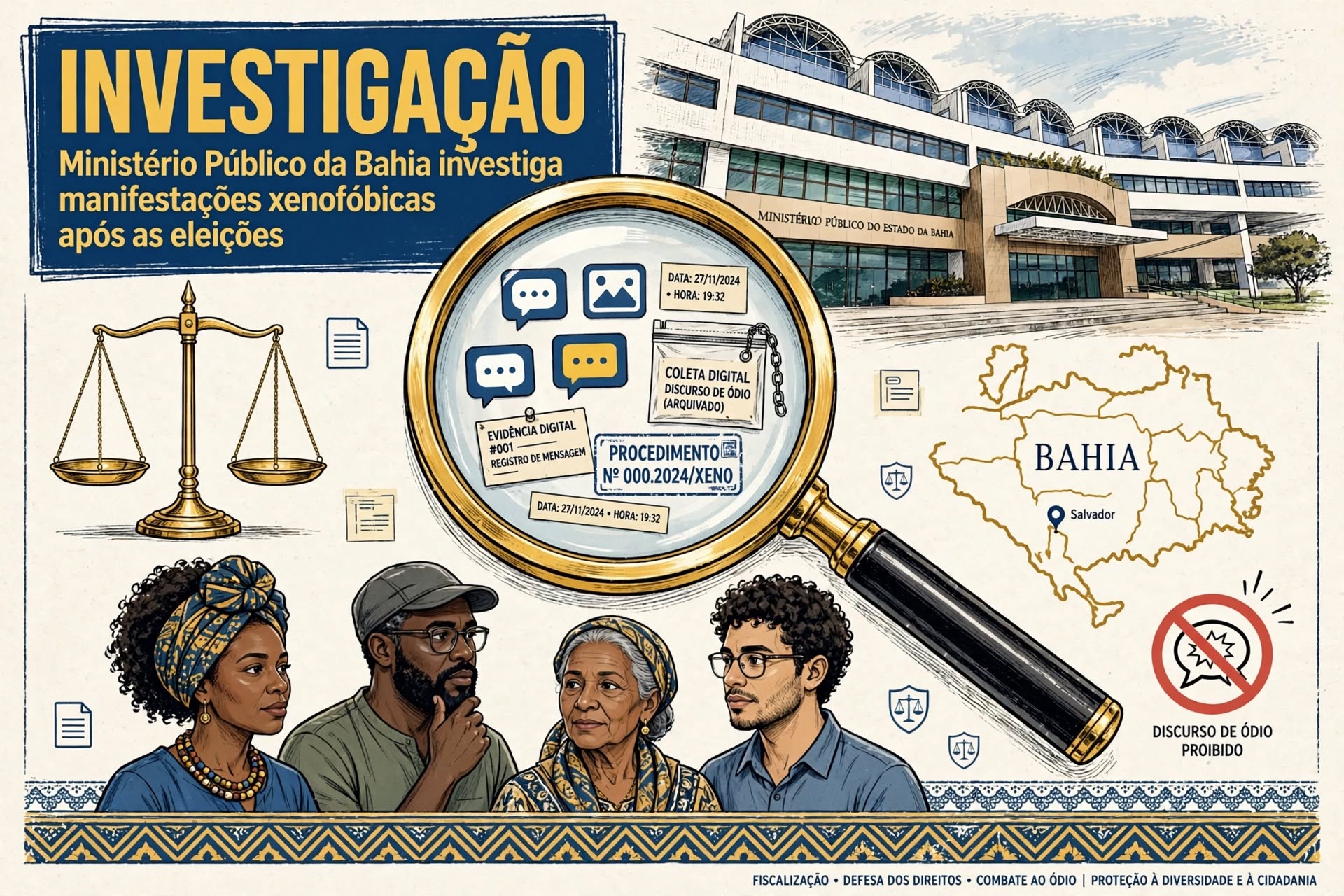 MPBA avança apuração sobre manifestações xenofóbicas registradas após eleições